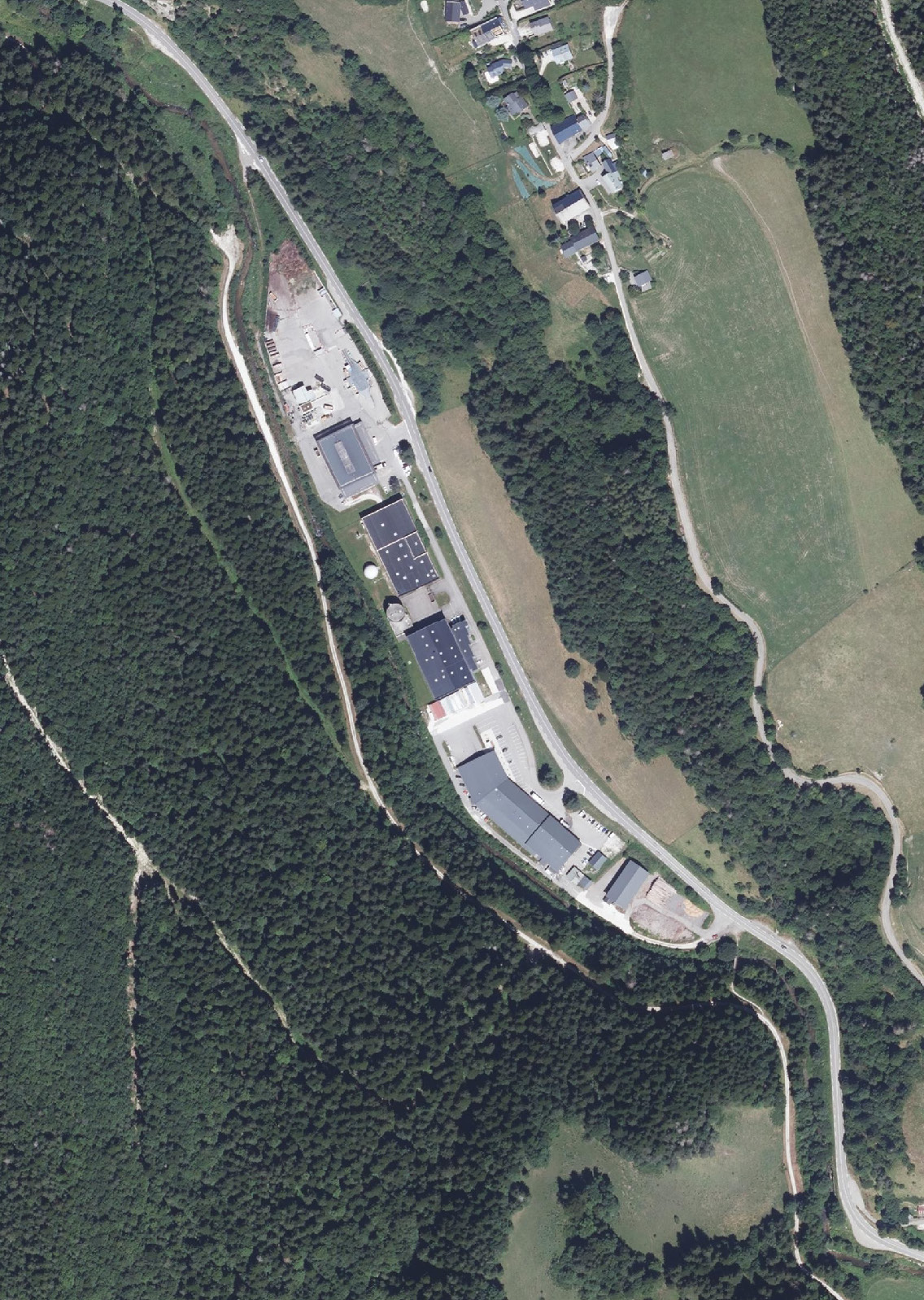 Image satellite du site en 1950