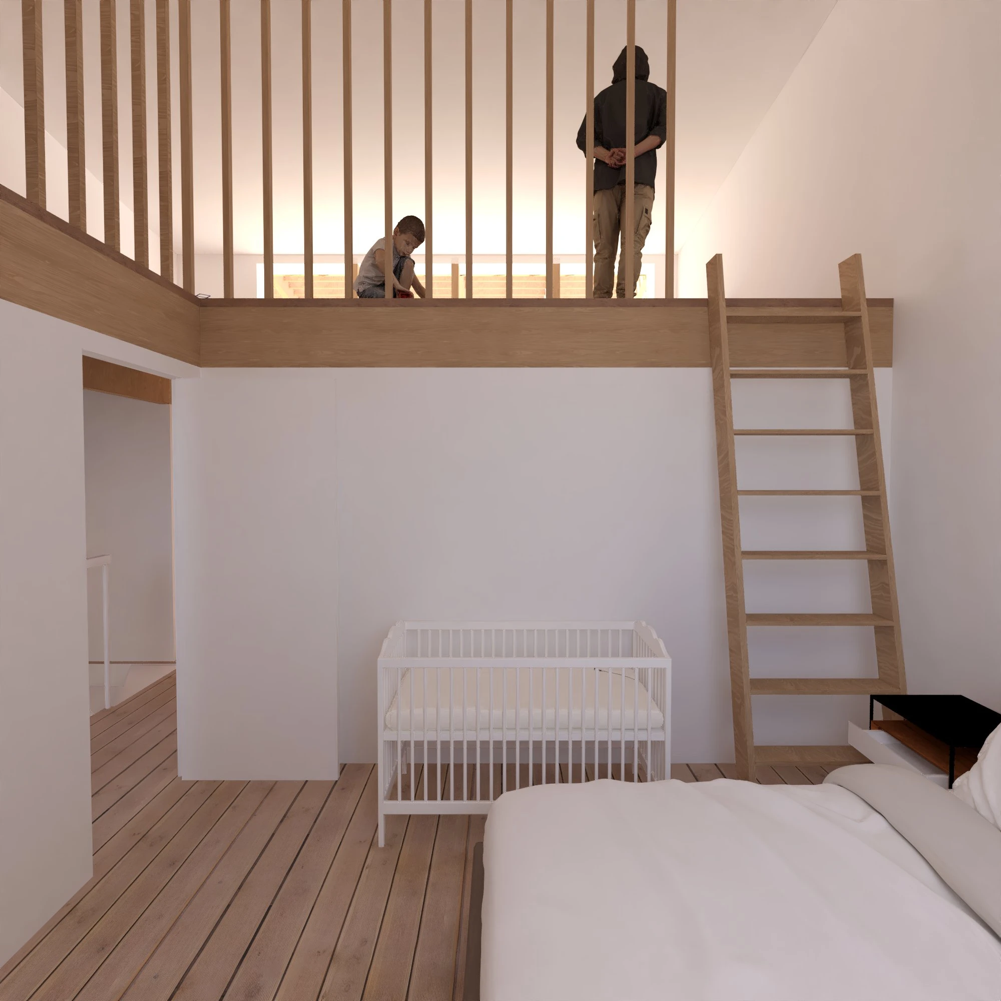 Chambre en mezzanine
